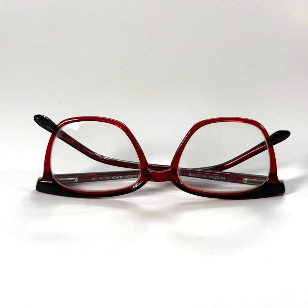 MODERN OPTICAL Welcome Eyeglasses Frame Only 49-19-140 Burgundy/Black Womens‎